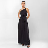 Vestido Longo Preto de Festa Elegante Carina